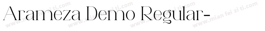 Arameza Demo Regular字体转换
